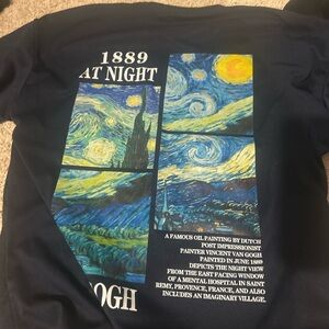 Vincent van goh shirt, plain front